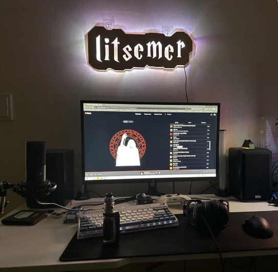 Gepersonaliseerde LED wandlamp.